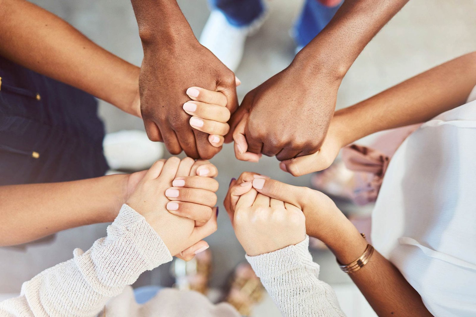 em grupo que se apoia cresce juntos